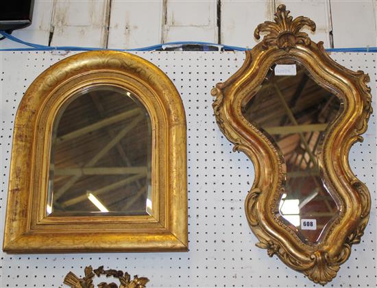 Two gilt framed mirrors